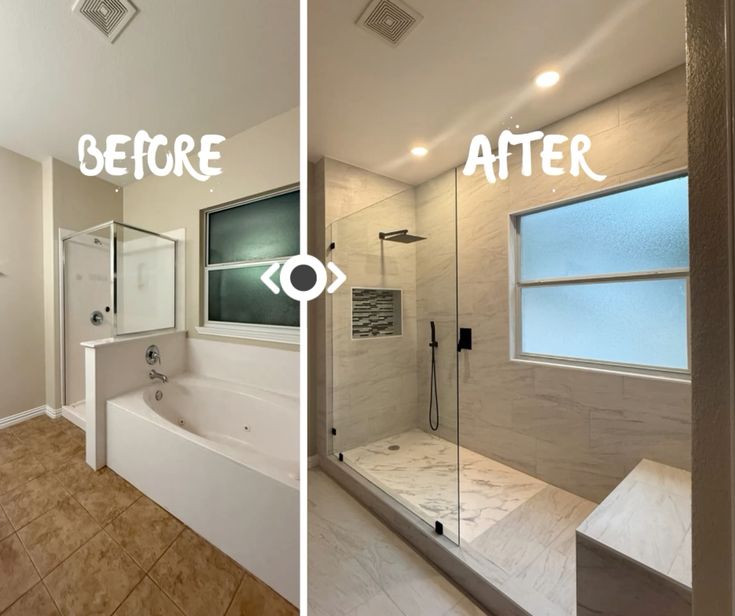 Shower Conversion Before After